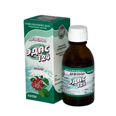 Купить эдас-124 дефекол (слабит), капли для приема внутрь гомеопатические, 25мл в Богородске