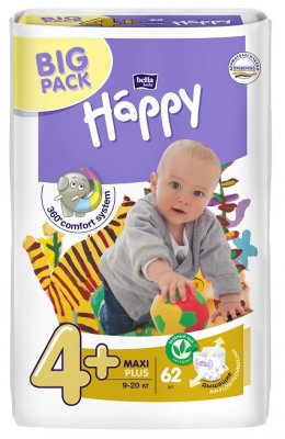 Купить bella baby happy (белла) подгузники 4+ макси+ 9-20кг 62 шт в Богородске