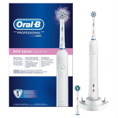 Купить орал-би (oral-b) электрическая зубная щетка professional 800 d 16.524.3u sensi ultra thin, 1 шт. (ор в Богородске