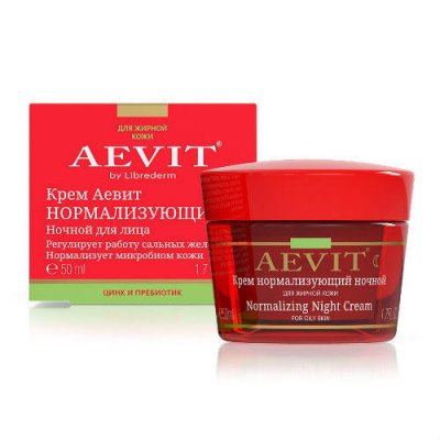 Купить librederm aevit (либридерм) крем для лица ночной нормализующий, 50мл в Богородске