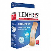 Купить пластырь teneris universal (тенерис) бактерицидный ионы ag полимерная основа, 20 шт в Богородске