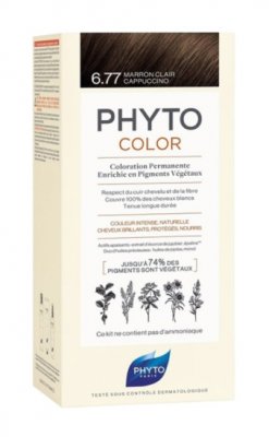 Купить фитосолба фитоколор (phytosolba phyto color) краска для волос оттенок 6,77 светлый каштан-капучино 50/50/12мл в Богородске
