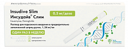 Купить инсудайв слим, раствор для подкожного введения 0,5 мг/доза, шприц-ручка 1,5мл 1шт+игла 4шт в Богородске