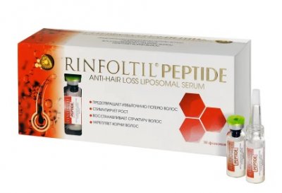 Купить rinfoltil (ринфолтил) пептид липосомальная сыворотка против выпадения волос, 30 шт + дозатор, 3 шт в Богородске