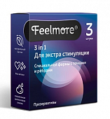 Купить feelmore (филлморе) презервативы с точками и ребрами 3 в1, 3шт  в Богородске