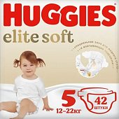 Купить huggies (хаггис) подгузники elitesoft 5, 12-22кг 42 шт в Богородске