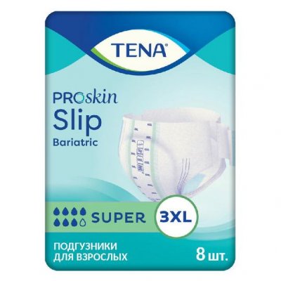 Купить tena (тена) подгузники proskin slip bariatric super размер 3xl, 8 шт в Богородске