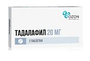 Купить тадалафил, таблетки, покрытые пленочной оболочкой 20мг, 2 шт в Богородске