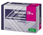 Купить эманера, капсулы кишечнорастворимые 20мг, 14 шт в Богородске