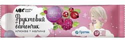 Купить батончик фруктовый клюква и малина happy line abc healthy food, 30г бад в Богородске