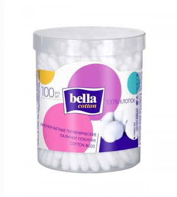 Купить bella cotton (белла) ватные палочки в круглой коробке 100 шт в Богородске