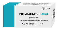 Купить розувастатин-лект, таблетки покрытые пленочной оболочкой 10 мг, 90 шт в Богородске