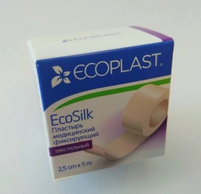 Купить ecoplast ecosilk медицинский фиксирующий текстильный 2,5см х 5м в Богородске