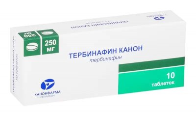 Купить тербинафин-канон, таблетки 250мг, 10 шт в Богородске