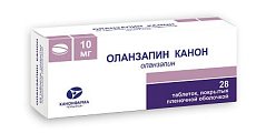 Купить оланзапин-канон, таблетки, покрытые пленочной оболочкой 10мг, 28 шт в Богородске