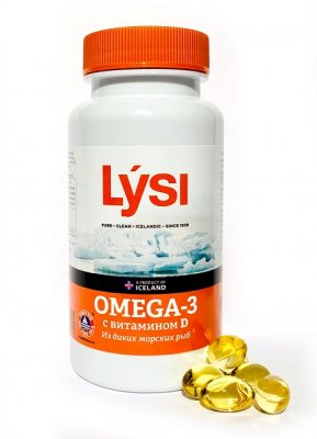 Купить lysi (лиси) омега-3+витамин д, капсулы 120 шт бад в Богородске