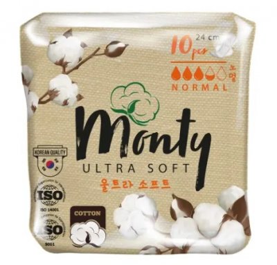 Купить monty (монти) ultra soft прокладки нормал плюс, 10 шт в Богородске