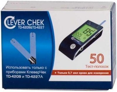 Купить тест-полоски clever chek (клевер чек) тд-4209/тд-4227а/тд-4227в, 50 шт в Богородске