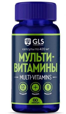 Купить gls (глс) мультивитамины 12+9, капсулы массой 420мг, 60 шт бад в Богородске