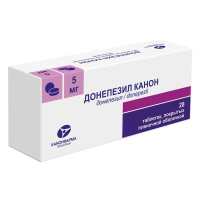 Купить донепезил канон, таблетки покрытые пленочной оболочкой 5 мг, 28 шт в Богородске
