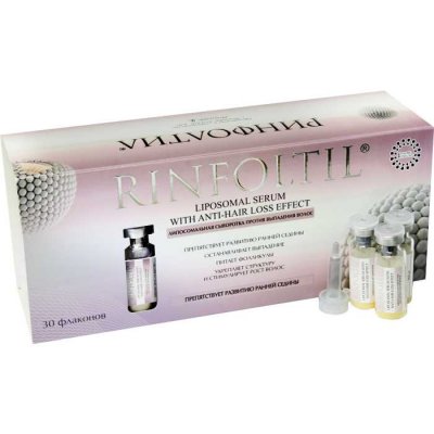 Купить rinfoltil (ринфолтил) липосомальная сыворотка против выпадения волос, потив развития ранней седины, 30 шт в Богородске