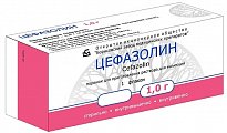 Купить цефазолин, порошок для приготовления раствора для внутривенного и внутримышечного введения 1г, флакон в Богородске