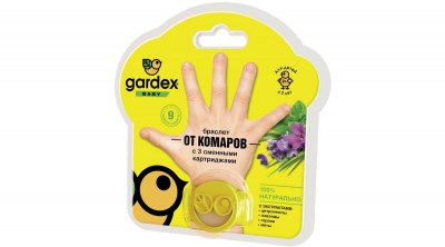 Купить gardex (гардекс) baby браслет от комаров с двух лет 1 шт (сменный картридж 3 шт) в Богородске