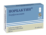 Купить норбактин, таблетки, покрытые пленочной оболочкой 400мг, 20 шт в Богородске