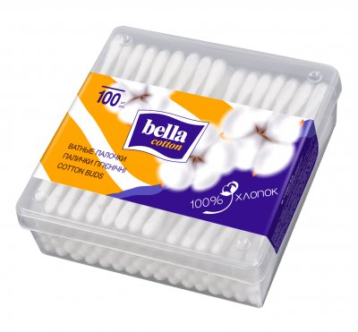 Купить bella cotton (белла) ватные палочки в квадратной упаковке 100 шт в Богородске