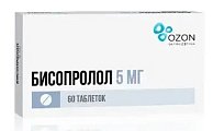 Купить бисопролол, таблетки, покрытые пленочной оболочкой 5мг, 60 шт в Богородске