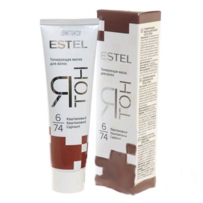 Купить estel (эстель) маска для волос тонирующая ятон 60мл тон 6/74 каштановый в Богородске