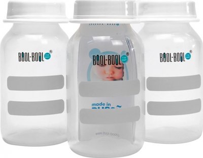 Купить буль-буль (bool-bool) бутылочка-контейнер детская для молока, 125мл, 3 шт в Богородске