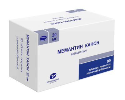 Купить мемантин-канон, таблетки, покрытые пленочной оболочкой 20мг, 90 шт в Богородске