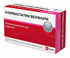 Купить аторвастатин велфарм, таблетки покрытые пленочной оболочкой 10 мг, 120 шт  в Богородске