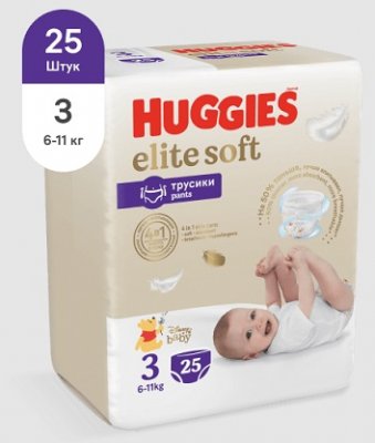 Купить huggies (хаггис) трусики elitesoft 3, 6-11кг 25 шт в Богородске
