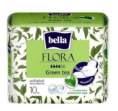 Купить bella (белла) прокладки flora с экстрактом зеленого чая 10 шт в Богородске