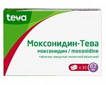 Купить моксонидин-тева, таблетки покрытые пленочной оболочкой 0,2мг, 30 шт в Богородске