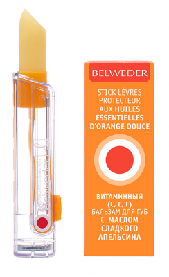 Купить belweder (бельведер) бальзам для губ с маслом сладкого апельсина и витамином с 4г в Богородске