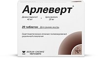 Купить арлеверт, таблетки 40мг+20мг, 20 шт в Богородске