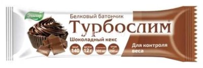 Купить турбослим, батончик белковый для контроля веса шоколадный кекс, 50г 4 шт бад в Богородске