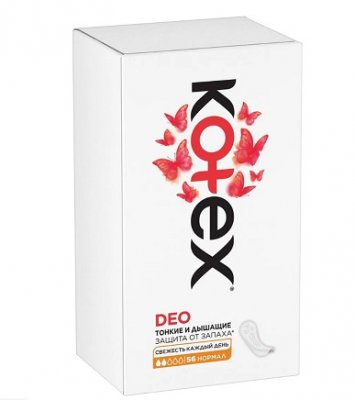 Купить kotex deo (котекс) прокладки ежедневные нормал 56шт в Богородске
