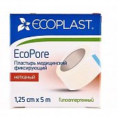 Купить ecoplast медицинский фиксирующий нетканый 1,25см х 5см в Богородске
