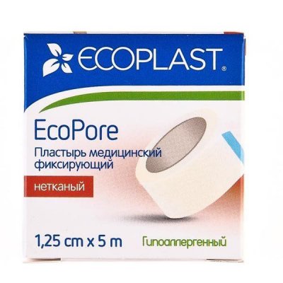 Купить ecoplast медицинский фиксирующий нетканый 1,25см х 5см в Богородске