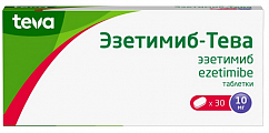 Купить эзетимиб-тева, таблетки 10мг 30шт в Богородске