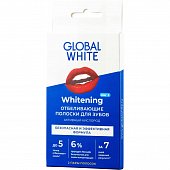 Купить глобал вайт (global white) полоски для зубов отбеливающие активный кислород 2 шт в Богородске