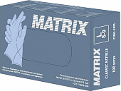 Купить перчатки matrix смотровые нитриловые нестерильные неопудренные текстурированные, размер l, 50 пар, голубые в Богородске