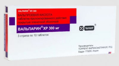 Купить вальпарин хр, таблетки пролонгированного действия, покрытые пленочной оболочкой 300мг, 30 шт в Богородске