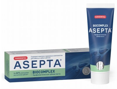 Купить асепта зубная паста биокомплекс здоровые десны, 75мл в Богородске
