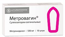 Купить метровагин, суппозитории вагинальные 500мг, 10 шт в Богородске