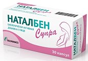 Купить наталбен супра, капсулы 887мг, 30 шт бад в Богородске